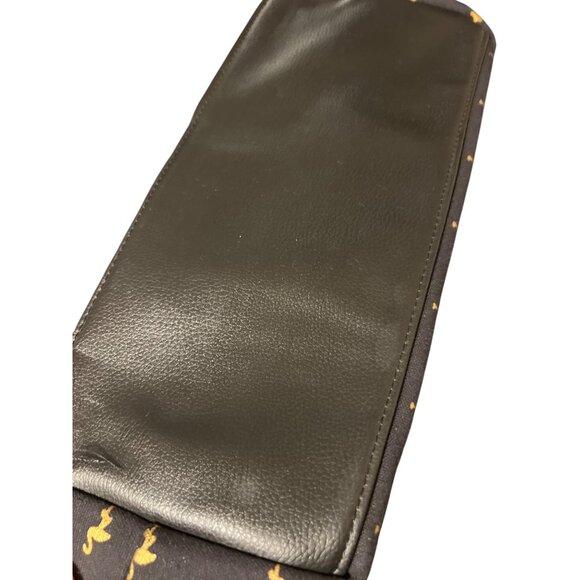 Caribbean Joe Black Gold Flamingo Tote Shoulder Beach Bag Vacation Zip Top - Picture 5 of 7